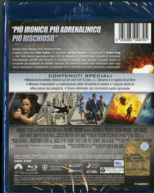 Mission: Impossible. Protocollo Fantasma di Brad Bird - Blu-ray - 2