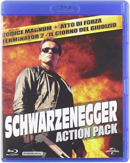 Schwarzenegger Action Pack (3 Blu-ray) di James Cameron,Paul Verhoeven,John Irvin - Blu-ray