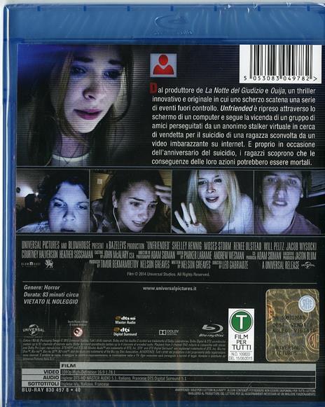 Unfriended di Levan Gabriadze - Blu-ray - 2