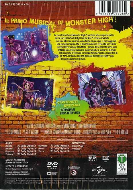 Monster High. Bù York, Bù York di William Lau - DVD - 2