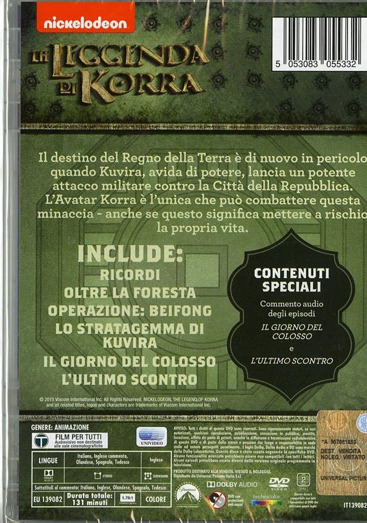 La leggenda di Korra. Libro 4. Bilancio. Vol. 2 - DVD - 2