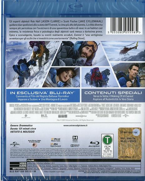 Everest di Baltasar Kormakur - Blu-ray - 2