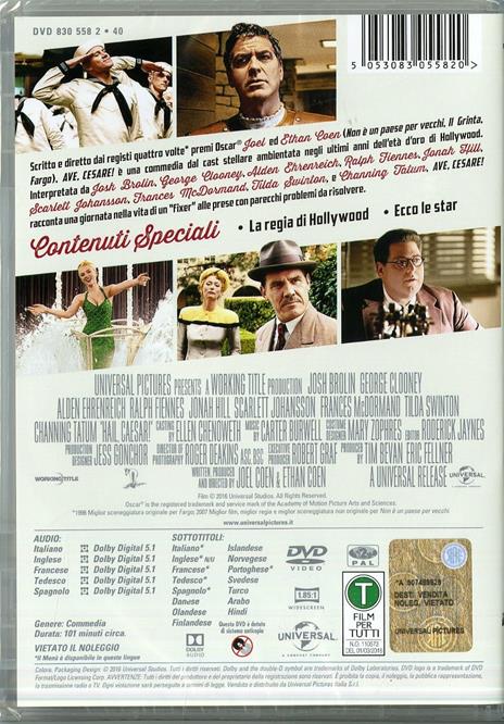 Ave, Cesare! di Ethan Coen,Joel Coen - DVD - 8