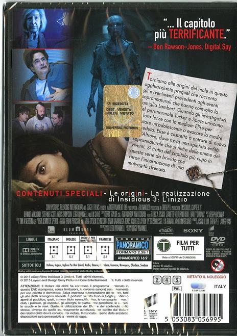 Insidious 3. L'inizio (DVD) di Leigh Whannell - DVD - 2