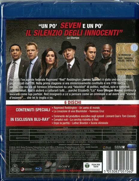 The Blacklist. Stagione 2 (6 Blu-ray) di Michael W. Watkins,Vincent Misiano,Joe Carnahan - Blu-ray - 2