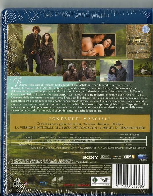 Outlander. Stagione 1 (5 Blu-ray) di Anna Foerster,Brian Kelly,Metin Hüseyin - Blu-ray - 2