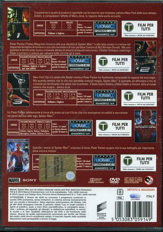 Spider-Man Collection (5 DVD) di Sam Raimi,Marc Webb - 2