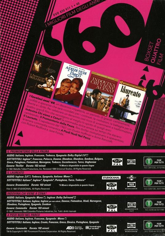 I migliori film degli anni '60. Vol. 2 (4 DVD) di Stanley Kramer,Mike Nichols,Gene Saks,Jack Lee Thompson - 2