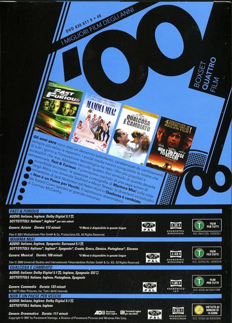 I migliori film degli anni '00. Vol. 2 (4 DVD) di James L. Brooks,Rob Cohen,Phyllida Lloyd,Ben Stiller - 2