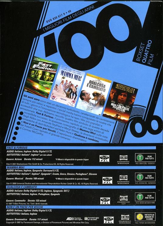 I migliori film degli anni '00. Vol. 2 (4 DVD) di James L. Brooks,Rob Cohen,Phyllida Lloyd,Ben Stiller - 2