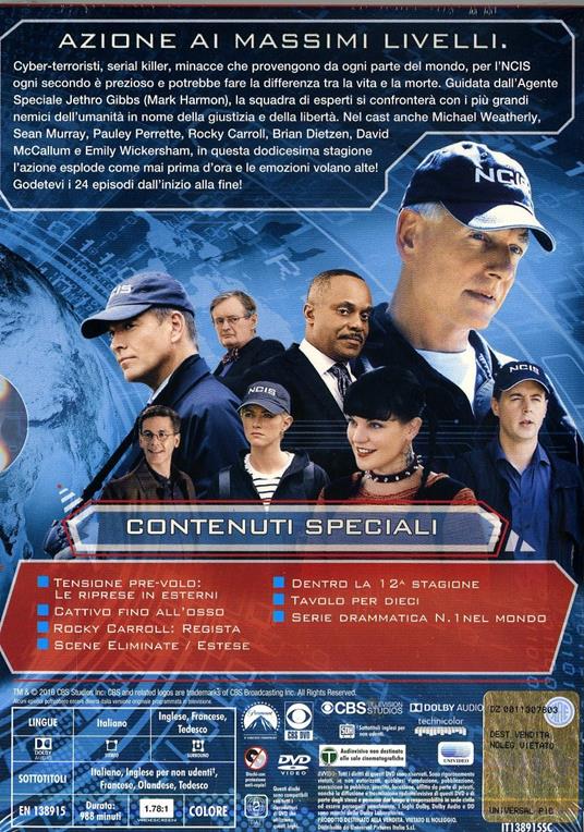 NCIS. Naval Criminal Investigative Service. Stagione 12 (6 DVD) di Tony Wharmby,James Whitmore Jr.,Arvin Brown - DVD - 2