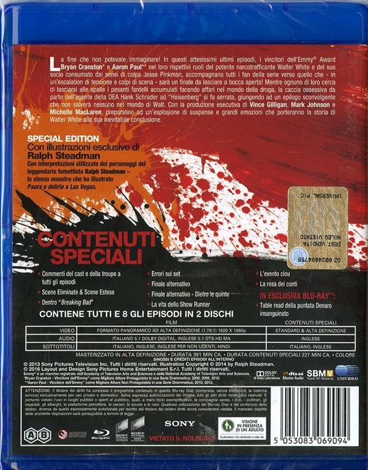 Breaking Bad. Stagione 5. Parte 2 (3 Blu-ray) - Blu-ray - Film di Michelle  MacLaren , Vince Gilligan Drammatico