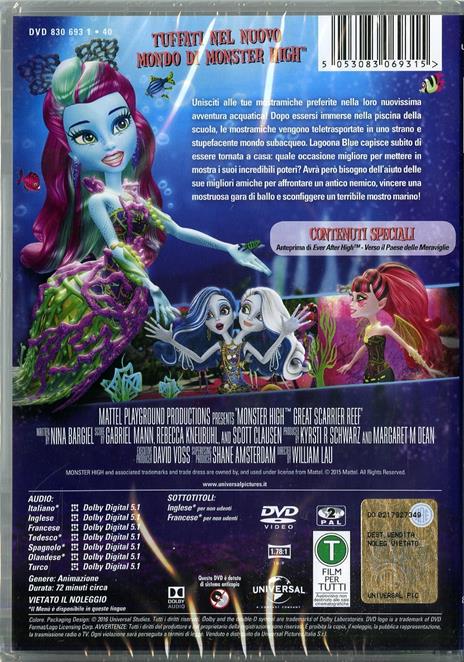 Monster High. Tuffo negli abissi di William Lau - DVD - 2