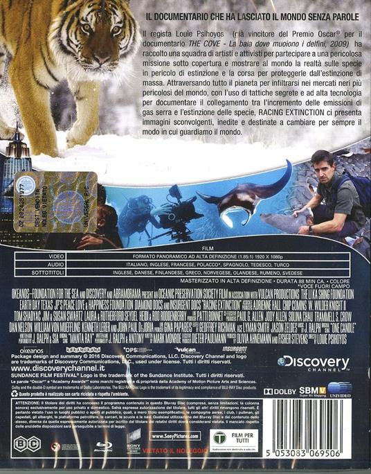 Racing Extinction di Louie Psihoyos - Blu-ray - 2