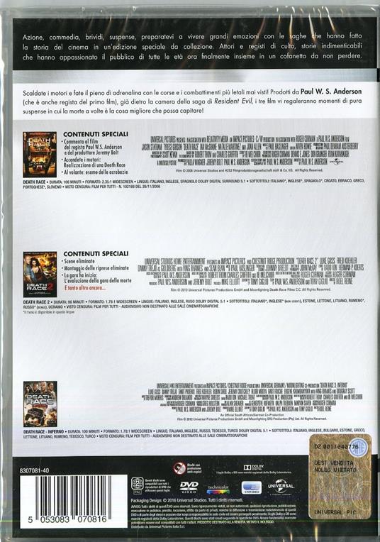 Death Race. Master Collection di Paul W.S. Anderson,Roel Reiné - 2