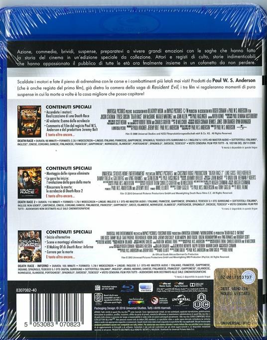 Death Race. Master Collection (3 Blu-ray) di Paul W. S. Anderson,Roel Reiné - 2