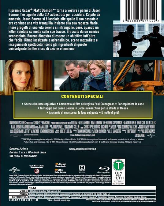 The Bourne Supremacy. Con Steelbook di Paul Greengrass - Blu-ray - 2
