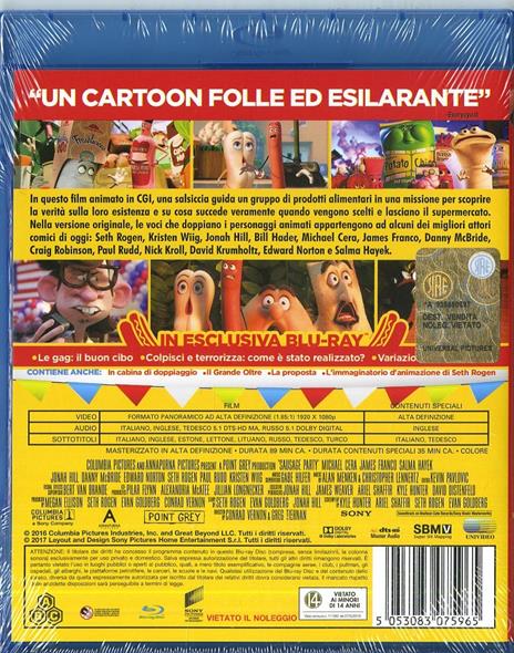 Sausage Party. Vita segreta di una salsiccia (Blu-ray) di Greg Tiernan,Conrad Vernon - Blu-ray - 2