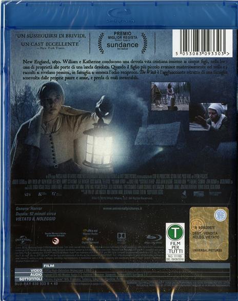 The Witch di Robert Eggers - Blu-ray - 2