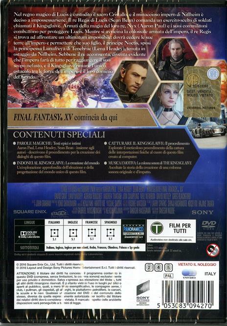 Final Fantasy XV. Kingsglaive di Takeshi Nozue - DVD - 2