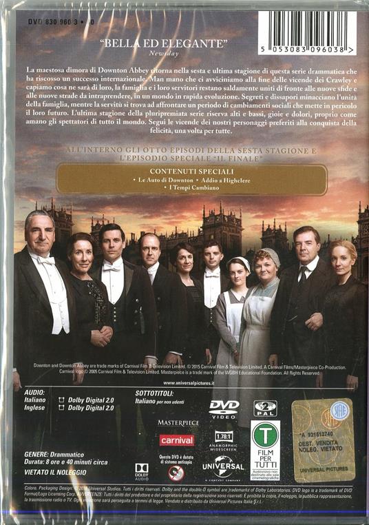 Downton Abbey. Stagione 6 (4 DVD) di Ashley Pearce,Andy Goddard,Brian Kelly - DVD - 2