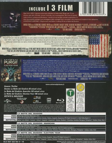The Purge Collection. 3 film (3 Blu-ray) di James DeMonaco - 2
