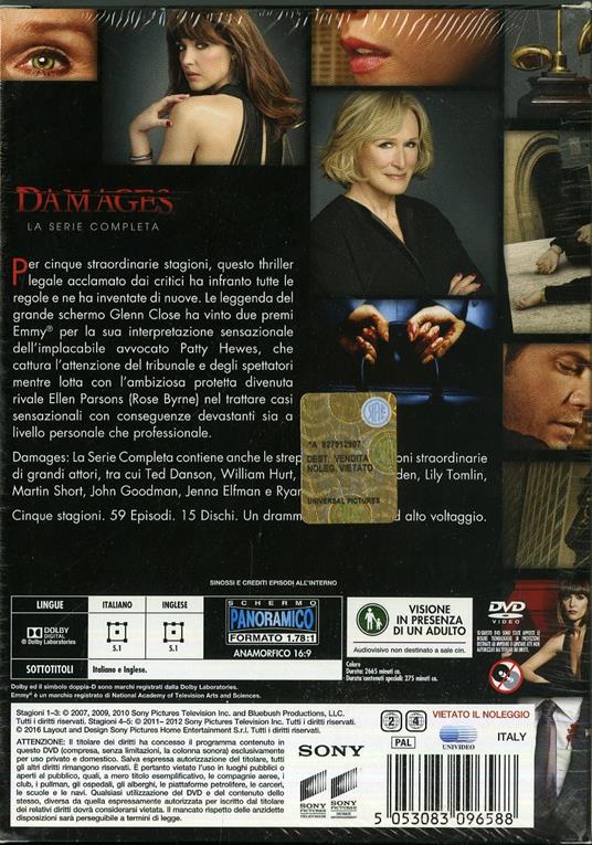 Damages. Stagione 1 - 5 (15 DVD) di Todd A. Kessler,Jean de Segonzac,Constantine Makris - DVD - 3