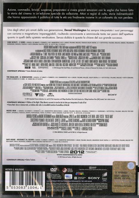Denzel Washington. Master Collection (4 DVD) di Daniel Espinosa,Antoine Fuqua,Baltasar Kormakur,Spike Lee - 2