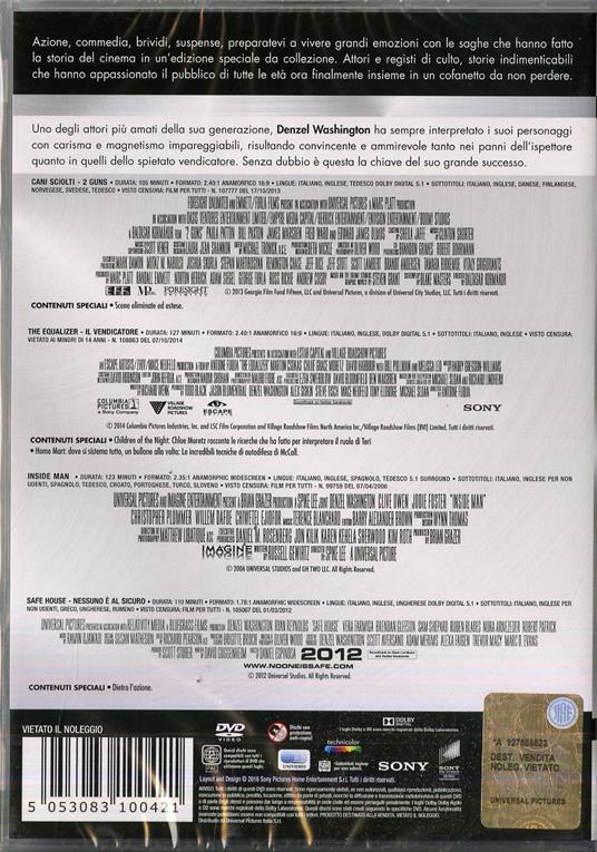 Denzel Washington. Master Collection (4 DVD) di Daniel Espinosa,Antoine Fuqua,Baltasar Kormakur,Spike Lee - 2