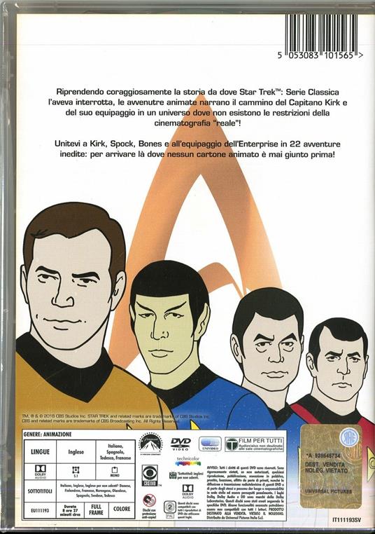 Star Trek. Serie animata (4 DVD) di Bill Reed,Hal Sutherland - DVD - 2