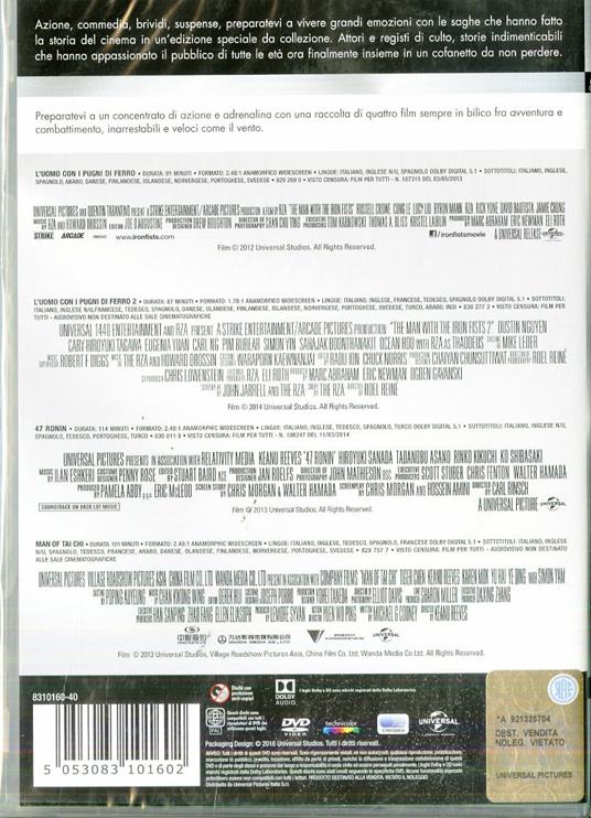 Arti Marziali. Master Collection (4 DVD) di RZA,Keanu Reeves,Roel Reiné,Carl Rinsch - 2