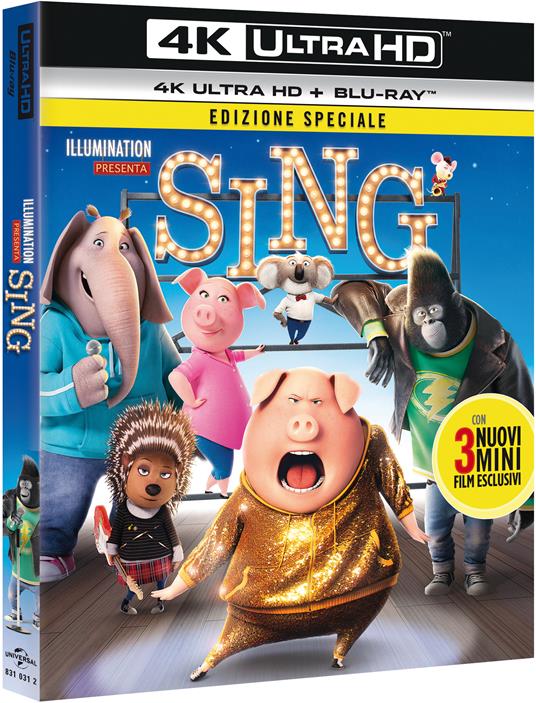 Sing (Blu-ray + Blu-ray 4K Ultra HD) di Garth Jennings,Christophe Lourdelet