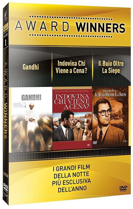 Gandhi. Indovina chi viene a cena. Il buio oltre la siepe. Oscar... (3 DVD) di Richard Attenborough,Stanley Kramer,Robert Mulligan