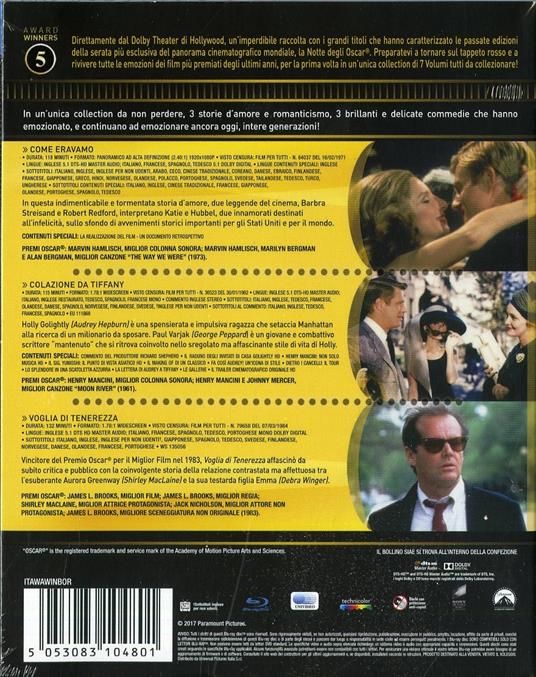 Come eravamo. Colazione da Tiffany. Voglia di tenerezza. Oscar Collection (3 Blu-ray) di James L. Brooks,Blake Edwards,Sydney Pollack - 2
