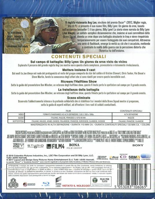 Billy Lynn. Un giorno da eroe (Blu-ray) di Ang Lee - Blu-ray - 2
