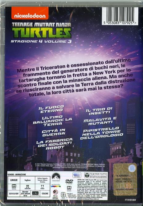 Teenage Mutant Ninja Turtles. Stagione 4 Vol. 3. Ultimo baluardo: la Terra (DVD) - DVD - 2