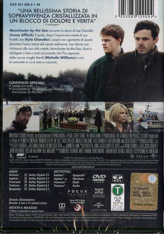 Manchester by the Sea (DVD) di Kenneth Lonergan - DVD - 2
