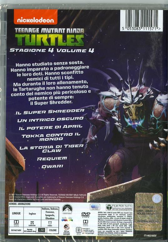 Teenage Mutant Ninja Turtles. Stagione 4 Vol. 4. Super Shreder (DVD) - DVD - 2