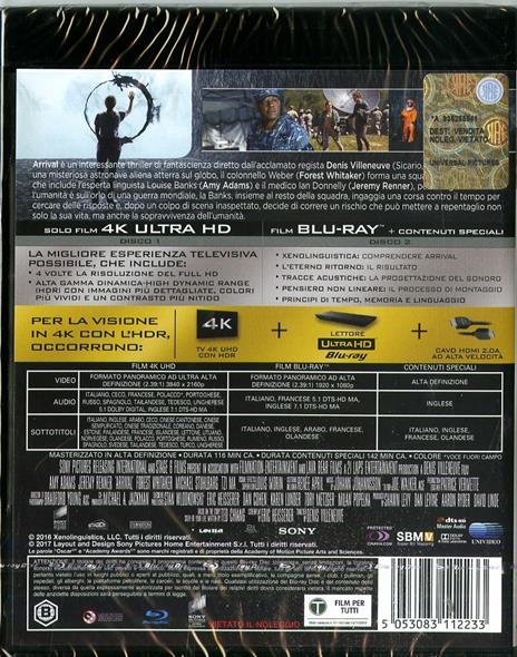 Arrival (Blu-ray + Blu-ray 4K Ultra HD) di Denis Villeneuve - 2