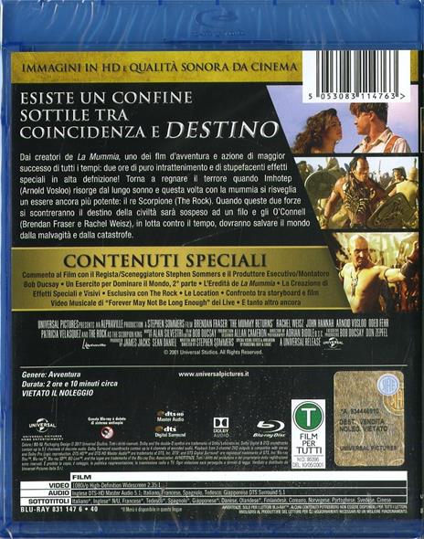 La Mummia. Il ritorno (Blu-ray) di Stephen Sommers - Blu-ray - 2