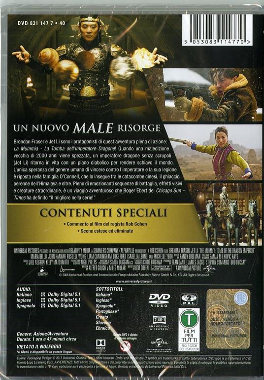 La Mummia. La tomba dell'Imperatore Dragone (DVD) di Rob Cohen - DVD - 2