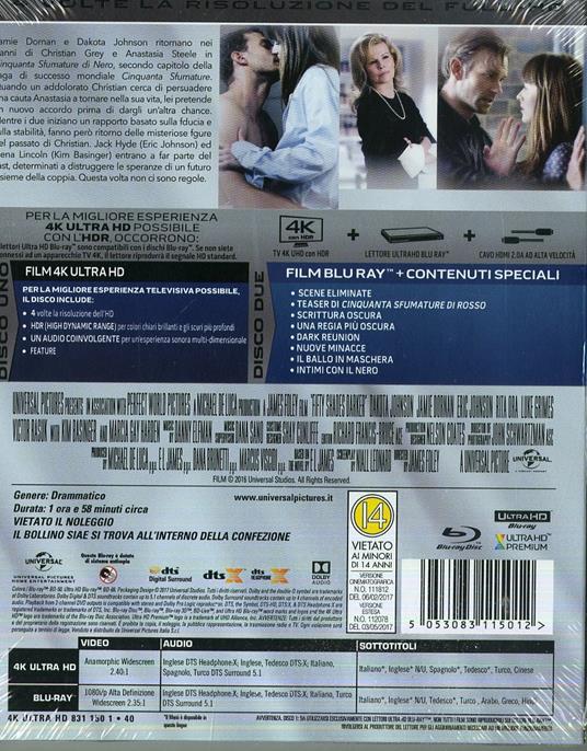 Cinquanta sfumature di nero (Blu-ray + Blu-ray 4K Ultra HD) di James Foley - Blu-ray + Blu-ray Ultra HD 4K - 2