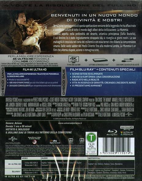 La Mummia - 2017 (Blu-ray + Blu-ray 4K Ultra HD) di Alex Kurtzman - 2