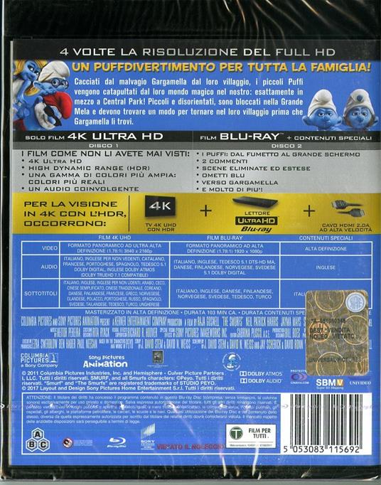 I Puffi (Blu-ray + Blu-ray 4K Ultra HD) di Raja Gosnell - 2