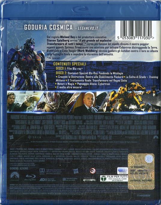Transformers. L'ultimo cavaliere (2 Blu-ray) di Michael Bay - Blu-ray - 2