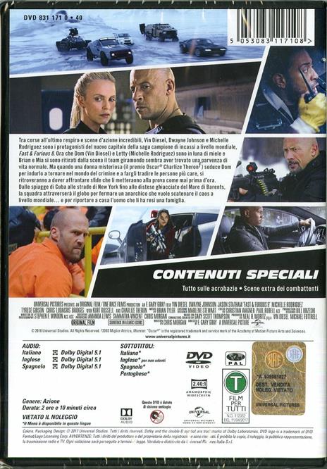 Fast & Furious 8 (DVD) di F. Gary Gray - DVD - 2