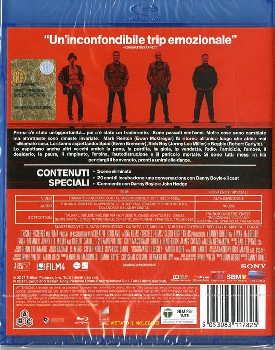 T2 Trainspotting (Blu-ray) di Danny Boyle - Blu-ray - 2