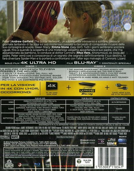 The Amazing Spider-Man (Blu-ray + Blu-ray 4K Ultra HD) di Marc Webb - 2