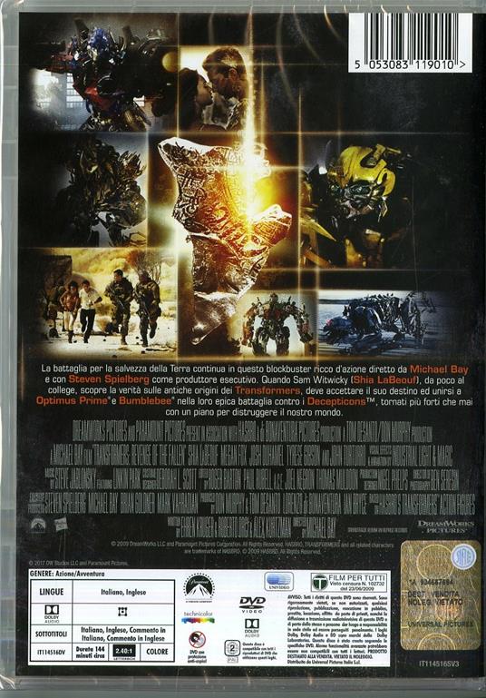 Transformers 2. La vendetta del caduto (DVD) di Michael Bay - DVD - 2