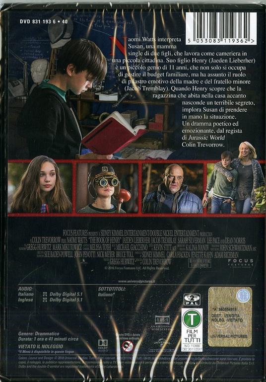 Il libro di Henry (DVD) di Colin Trevorrow - DVD - 2